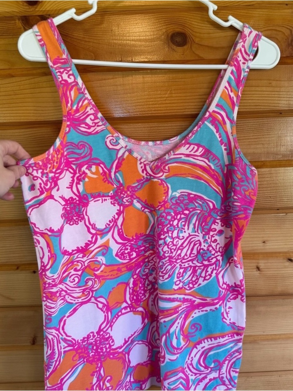 Lilly Pulitzer Pink, Blue & Orange Floral Tank Top